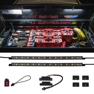 LEDGlow 2pc 12" White LED Tool Box Lighting Kit fits Weather Guard Tool Boxes - Bild 1 von 6