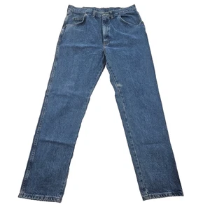 Wrangler Jeans Men's 33 x 32 Med Wash Western Straight Leg EUC VTG 96501DS - Picture 1 of 13