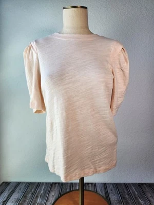 Top de algodón rosa pálido con marco para mujer talla M Foto 1 de 4