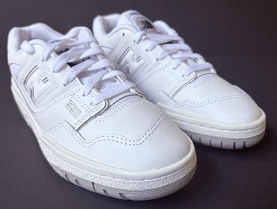 New Balance 550 Zapatos Juveniles Talla 5 Blanco Niños Cuero Parte Superior Baja GSB550PB Foto 1 de 4