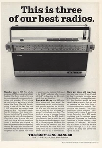 Sony Long Ranger 1966: Three of Best Radios Vintage Print Ad - Bild 1 von 1