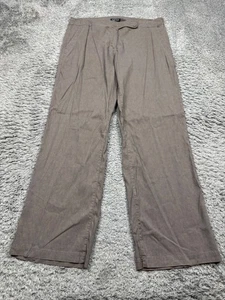 Eileen Fisher Hose Damen 14 Braun Leinen Viskose Mischung Relaxed Weites Bein Hose - Bild 1 von 10