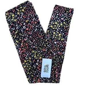 NUOVI OS Lularoe Leggings Taglia Unica (TG. 2-10) Geometrico Floreale Burro Morbido Elasticizzato - Foto 1 di 13