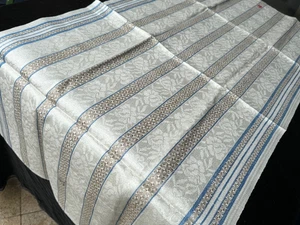 Leinen Handtuch mehrfarbig eingewebte Rosen um 1920 - Bild 1 von 6