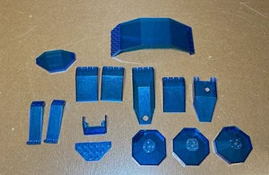 Vintage Lego Space Dark Blue Translucent canopy windscreens pieces Lot of 14 - Picture 1 of 7