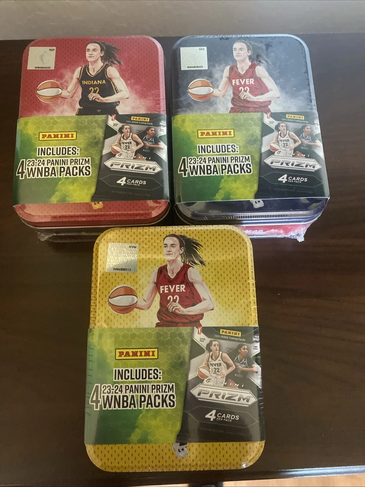 Caitlin Clark Exclusive 2023-24 WNBA Panini Select Tin - Sealed 3 Tin Lot - Image 1 of 1