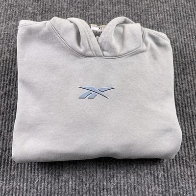 Reebok Hoodie Sweater Mens XL Gray Casual Long Sleeve Pullover Sweatshirt - Image 1 of 4