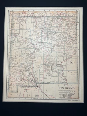 Mapa de México 1906 nuevo por L.L. Cartulina Poates montada en libre de ácido VER DESCRIPCIÓN Foto 1 de 4