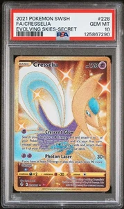PSA 10 CRESSELIA 228/203 FULL ART SECRET EVOLVING SKIES POKEMON ✨ - Picture 1 of 2