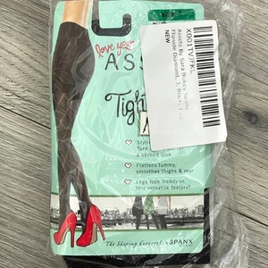 Love Your Assets Flipside Diamond Reversible Shaping Tights 1105 Black Size 3 - Picture 1 of 7