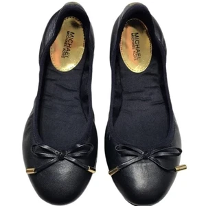 Michael Michael Kors City Ballet Flats Black Leather size 6 - Picture 1 of 16