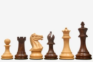 Professional Series Tournament Staunton Chess Pieces Sheesham & Boxwood 3.8" - Picture 1 of 10