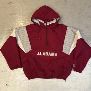 Giacca vintage anni 90 starter NCAA University of Alabama Crimson Tide 1/2 zip taglia L - Foto 1 di 23