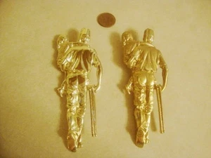 Vintage Bolo Tie Slide x2 SHRINERS CLUB LOGO Man carring Child Crutches Quality! - Picture 1 of 5