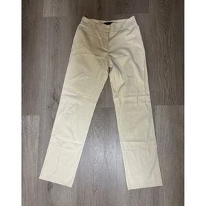 Pantalones de vestir Piazza Sempione para mujer IT 44 beige mezcla de algodón pierna recta - Imagen 1 de 14