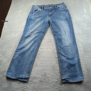 Buckle BKE Jeans Men 38x31 Blue Seth Loose Straight Medium Wash Distressed Denim - Picture 1 of 21