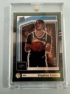 2024-25 Panini Donruss Stephon Castle RC Green Dots SSP 22/85 Spurs MT/NMT - Picture 1 of 7