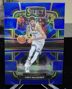 2023-24 Panini Select Chet Holmgren #41 Blue Silver Prizm OKC Thunder - Picture 1 of 2
