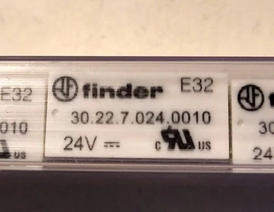finder 30.22.7.0024.0010 Signal Relay, 24 VDC, DPDT, 2 A, 30 Series - Photo 1/2