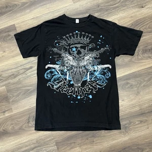 VTG Y2K Seether Good & Evil Double Sided Band T-Shirt Size L Grunge Skull Rare - Picture 1 of 3