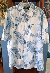 Stillwater Supply Co. camicia uomo grande e alta 2x blu hawaiana SS con bottoni nuova - Foto 1 di 5