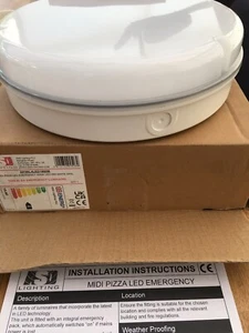 ASD AP/WL4LED1800M Midi Pizza LED Emergency 4000K LED1800 White Opal Luminaire - Picture 1 of 4