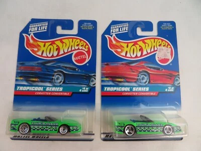 Hot Wheels Tropicool Series Corvette 1998 convertible #696 lote de 2 Foto 1 de 4