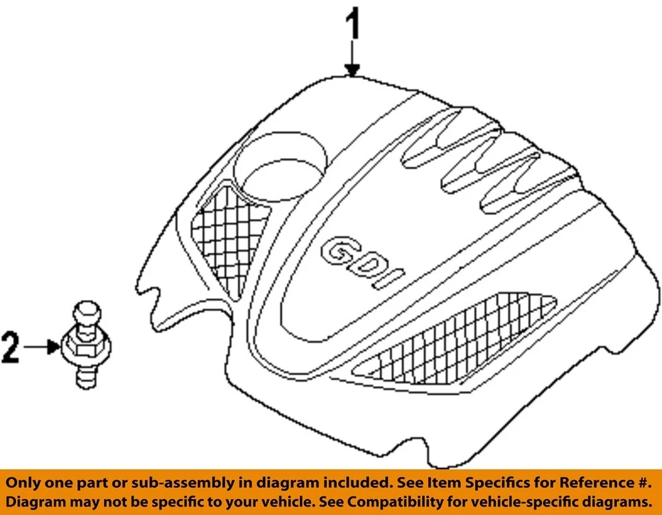 HYUNDAI OEM 11-16 Santa Fe Sport-Motor Cubierta Ball Stud 292462G000 Foto 1 de 1
