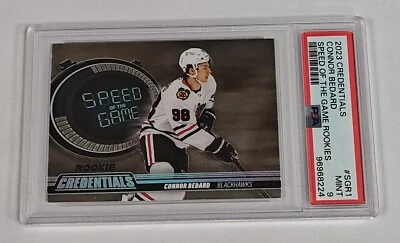 2023-24 UD Credentials Speed Of The Game Rookies Connor Bedard #SGR1 PSA 9 - Image 1 of 2