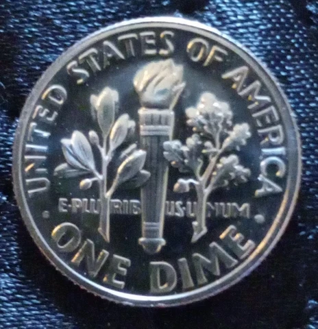 1969 S Mint Set Roosevelt Dime - Clad - Proof like - FSB👌Out Of A Very Rare Set Cover