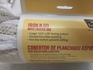 Homz planchar y llevar con bolsa de lencería portátil superficie de planchado almohadilla gruesa antideslizante - Imagen 1 de 2