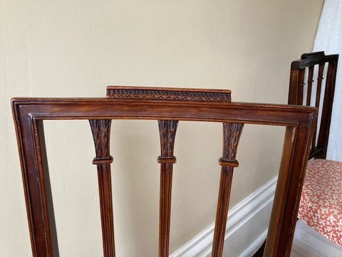 SIX Vintage Federal Style, Hepplewhite side chairs  C. 1920 MAHOGANY Robert Adam Cover