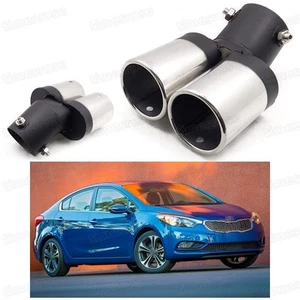 Exhaust Muffler Tip Tail Pipe Trim Double Outlets for KIA Forte 2014-2016 #1018 - Picture 1 of 8
