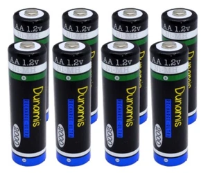 Baterías recargables Dunamis AA 1,2 V Ni-MH 8 un. ALTA CAPACIDAD 2000 mAh - PAQUETE DE 8 - Imagen 1 de 1