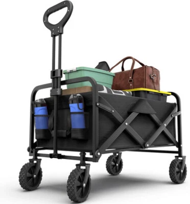 Heavy Duty Collapsible Swivel Wagon Cart - Perfect for Garden & Beach - Image 1 of 4