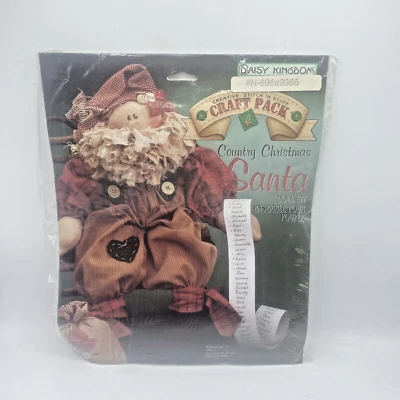 Santa Country Doll Daisy Kingdom Craft Pack Stitch N Stuff Fabric Panel NIP - Image 1 of 4