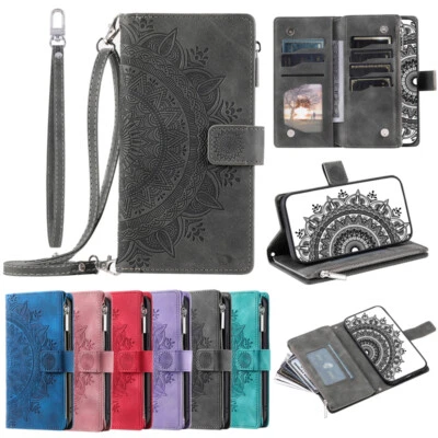 For Google Pixel 7A/8A/9A/7/8/9 Pro XL Crossbody Wallet Case Zip Card Flip Cover - Image 1 of 4