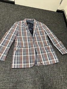 CHAQUETA BLAZER ABRIGO DEPORTIVO HOMBRE 41L BROOKS BROTHERS 346 AZUL A CUADROS ALGODÓN SUAVE 2-B - Imagen 1 de 11