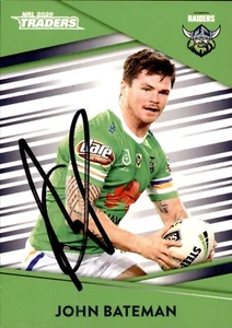 Signed 2020 Canberra Raiders NRL TLA Traders Card - John Bateman - Picture 1 of 3