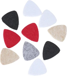 10 STÜCKE Filz Plektren für Gitarre Bass Ukulele Mandoline Banjo - Bild 1 von 5
