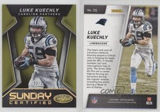 2016 Certified Sunday Certified Mirror Gold /25 Luke Kuechly #25