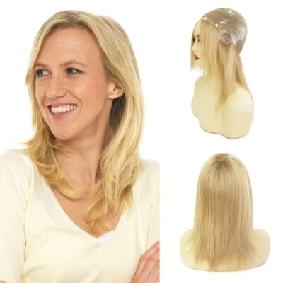 Women Chinese Hair Full Head Wig Thin Skin Wigs Human Hair Medium Size 10'' #SIC - Image 1 of 4