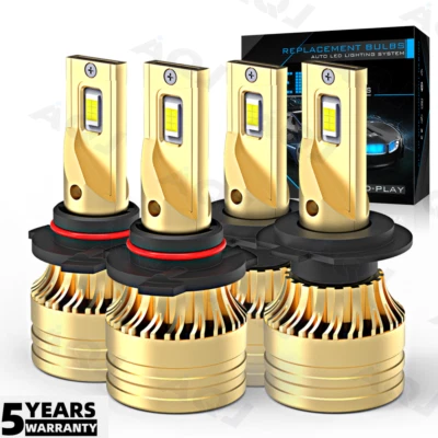 9005+H7 For Subaru Tribeca 2008-2014 LED HEADLIGHT High Low Beam Bulbs White Kit Foto 1 de 4