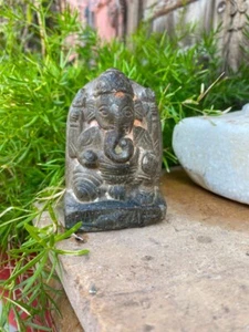 Antique Old Rare Sandstone Hindu Temple Hindu God Ganesha Sculpture - Picture 1 of 6