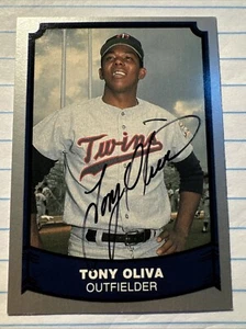 1988 Pacific Legends I #59 Tony Oliva AUTOGRAPHED Card Minnesota Twins - Picture 1 of 2