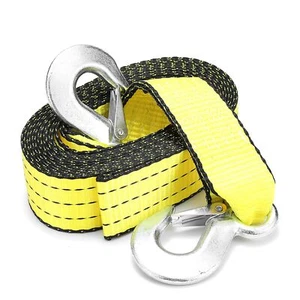 Tow Straps Heavy Duty with Hooks 2”x20’ 15,000 LBS, Metal Safety Hooks, Woven... - Picture 1 of 6