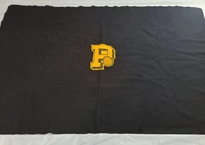 Vintage Purdue University Wool Blanket Stadium Throw Black 61"×39" Retro - Picture 1 of 22