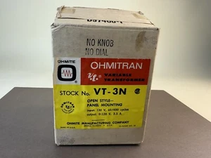 Transformador Variable Ohmitran VT-3N Estilo Abierto Montaje en Panel Nuevo Con Caja - Imagen 1 de 6