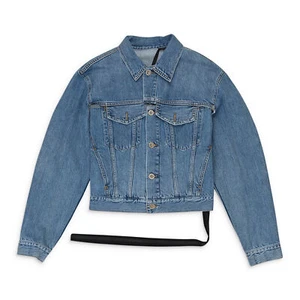 NWT UNRAVEL PROJECT Indigo Snake Bolero Split Denim Jacket Size 42 $1225 - Picture 1 of 6