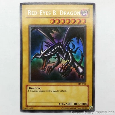 RED EYES B. DRAGON SDJ-001 - YuGiOh Ultra Rare Unlimited - Joey Starter Deck- LP - Image 1 of 4